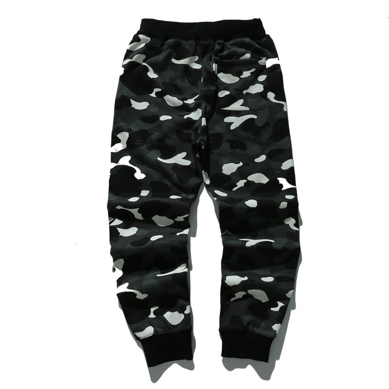 A Bathing Ape Shark Head Luminous Series Pants Spots