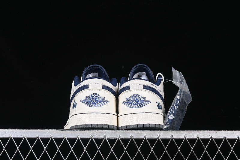 Nike Air Jordan 1 Low Blue Grey White Casual Sneakers