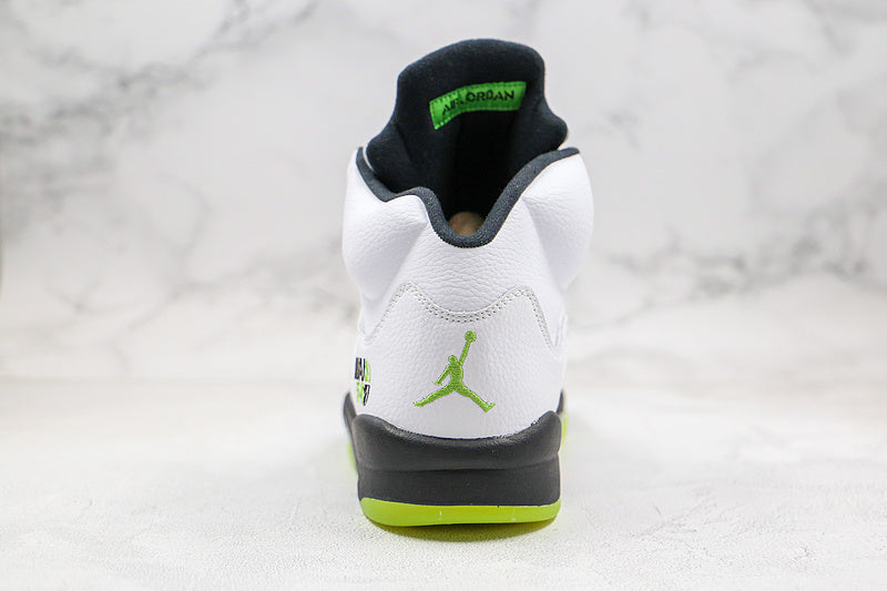 Nike Air Jordan 5 Retro Q54 Quai54 Raging Bull Laser White Sneakers