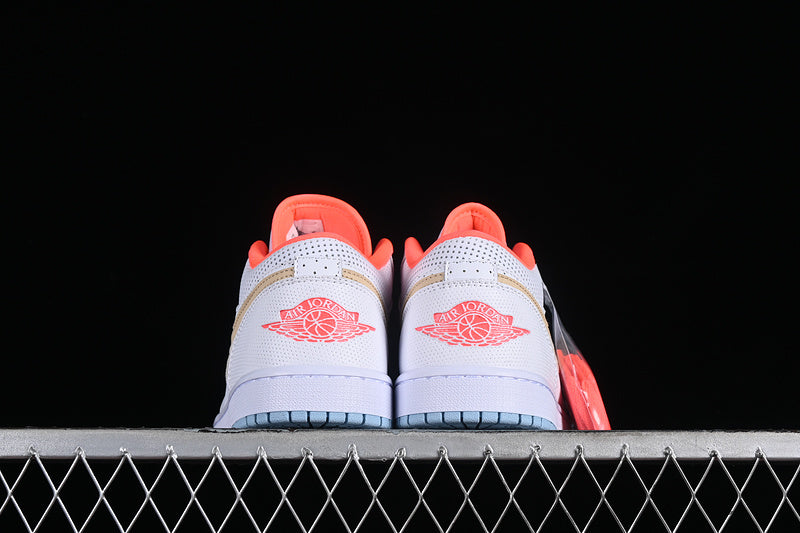 Nike Air Jordan 1 Low SE Flash Crimson Psychic Blue Sesame White Sneakers