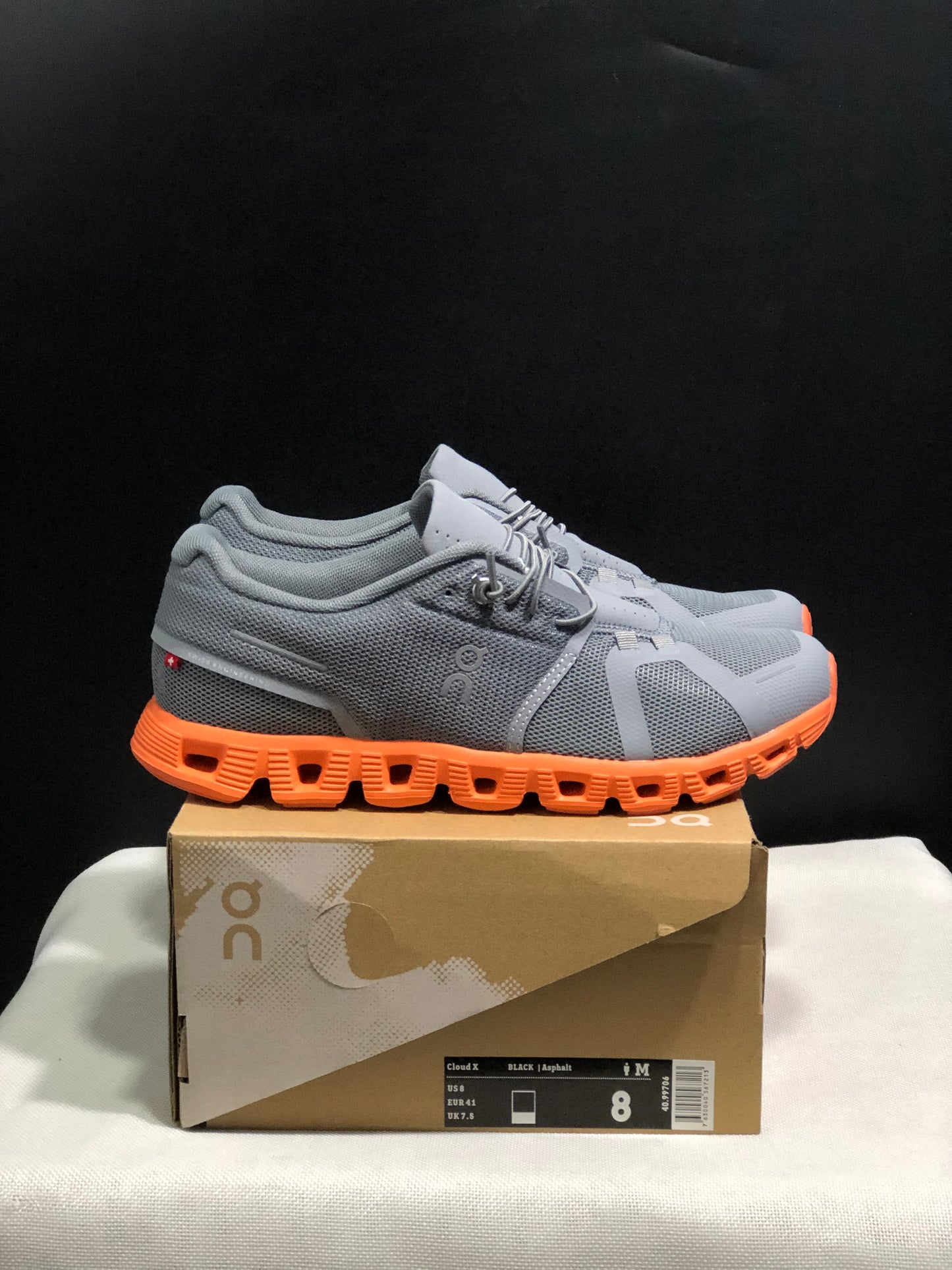 On Running Cloud 5 Lightweight Running Shoes Grey/Orange