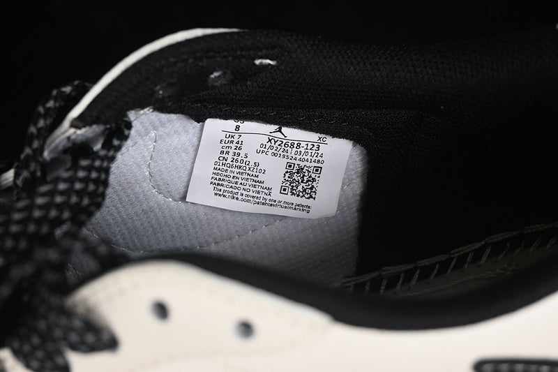 Nike Air Jordan 1 Low Gucci Travis Scott Fragment Design OG SP Red Sole Black White Sneakers