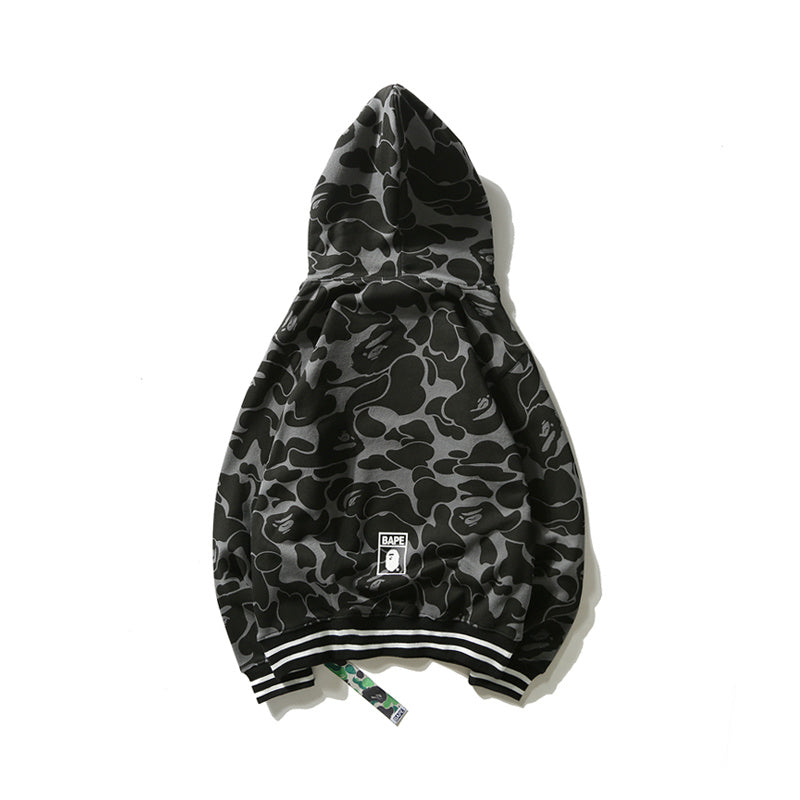 A Bathing Ape BAPE Star Camo Black Ribbon Hoodie