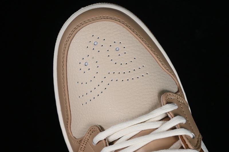 Nike Air Jordan 1 Low White Light Brown Sneakers