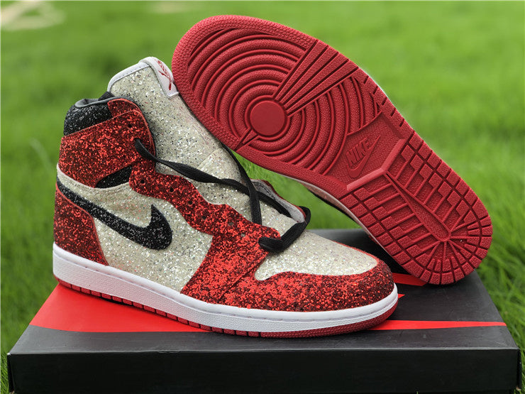 Nike Air Jordan 1 Retro High OG C2 "North Pole Chicago" Red White Flash drill Sneakers