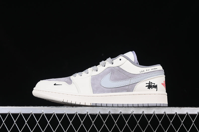Nike Air Jordan 1 Low Off White Grey Sneakers