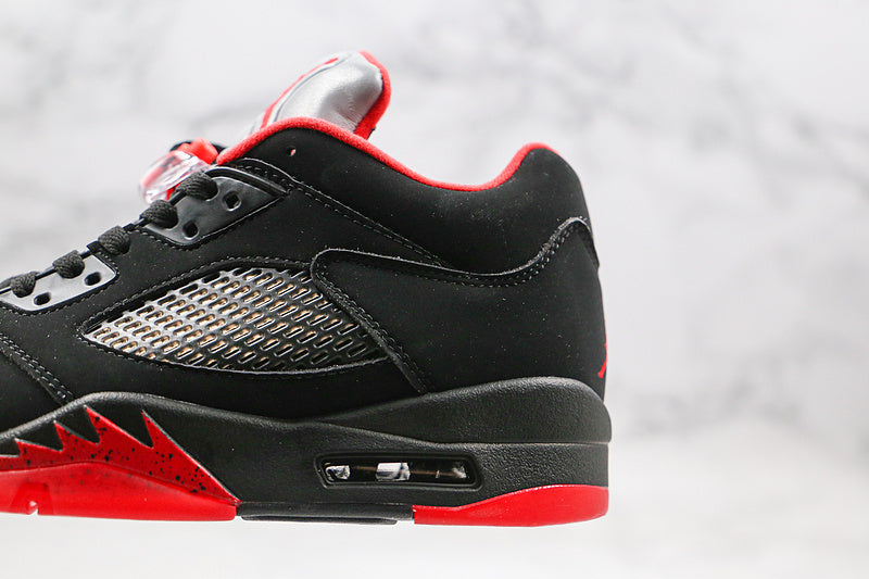Nike Air Jordan 5 Retro Low Alternate 90 Black Red Sneakers