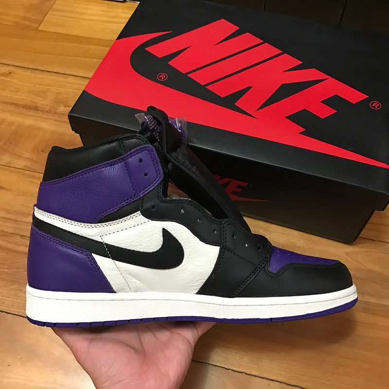 Nike Air Jordan 1 Retro OG High Court Purple Black Sneakers