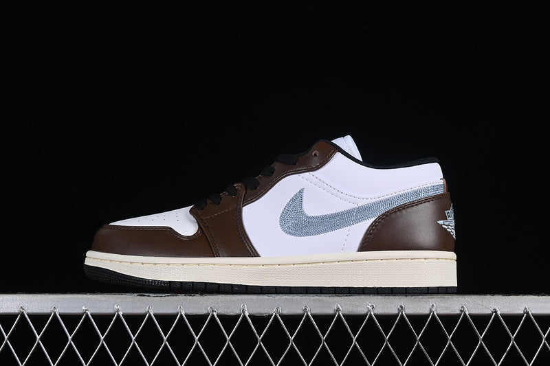 Nike Air Jordan 1 Low Retro SE White Dark Brown Sneakers