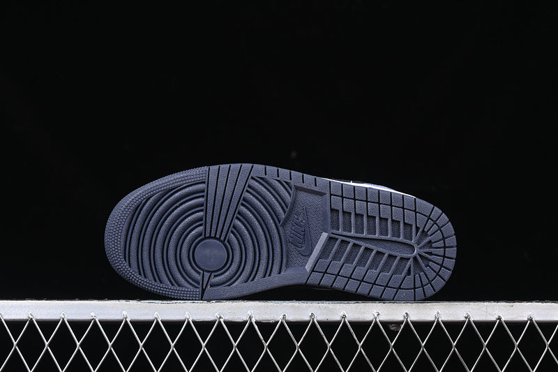 Nike Air Jordan 1 Low White Black Purple Sneakers
