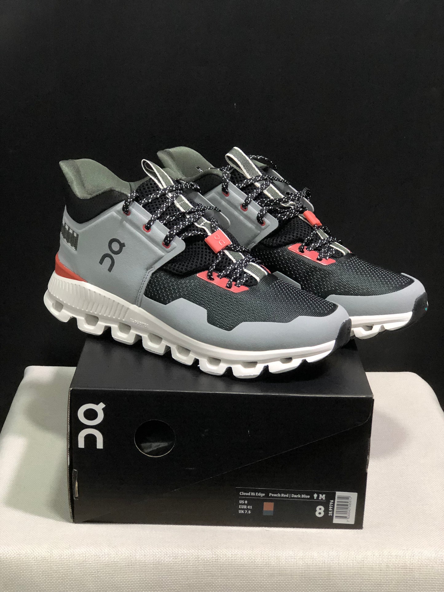 On Running Cloud Hi Edge Outdoor Training Running Shoes Black/Wolf Grey