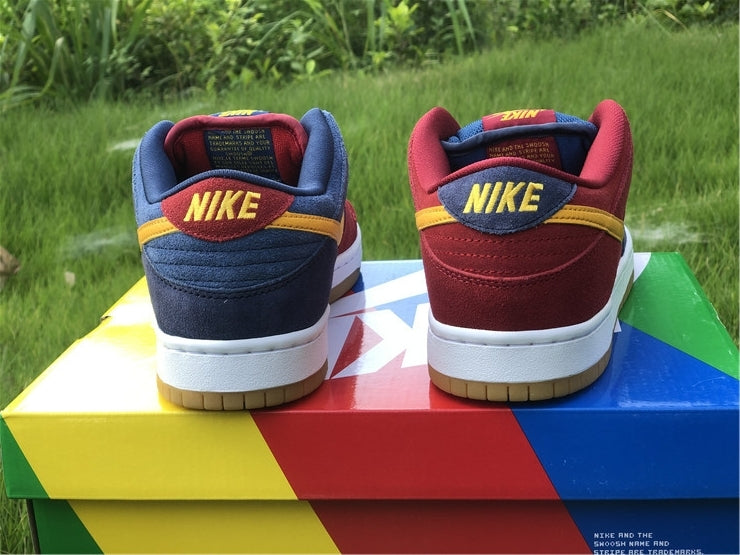 Nike SB Dunk Low Barcelona Catalonia Low Top Blue Red Sneakers