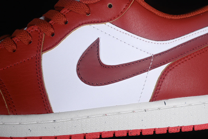 Nike Air Jordan 1 Low SE White Dune Red Sneakers