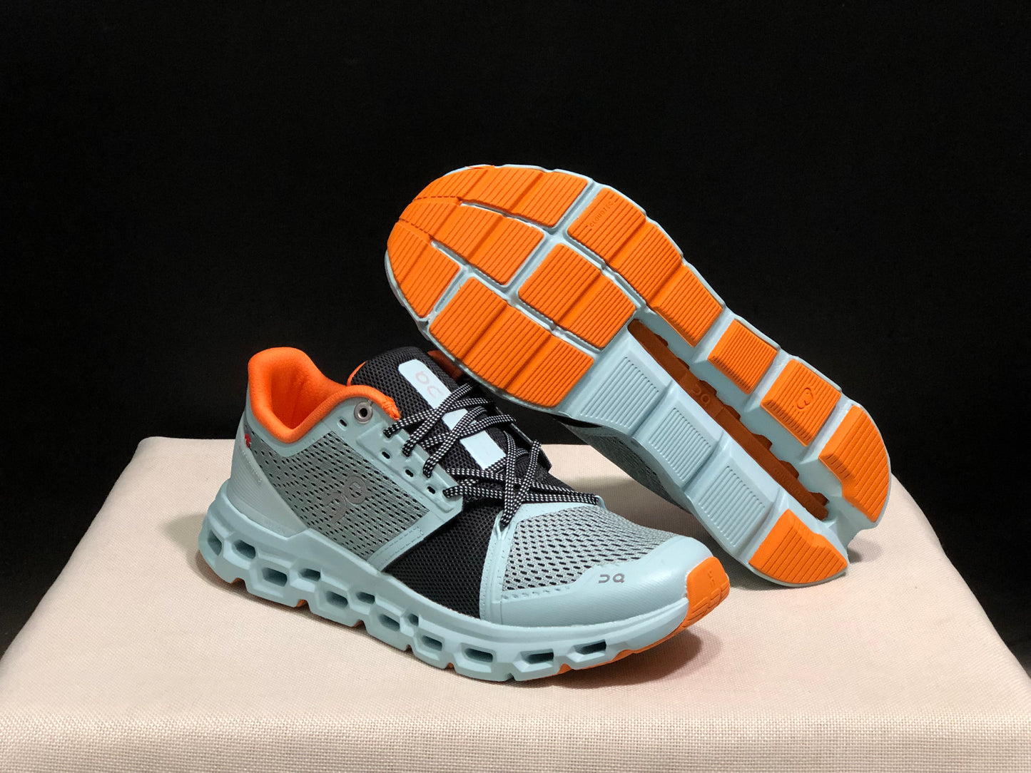 On Running Cloudstratus Shock-Absorbing And Breathable Running Shoes Pebble Lime/Green