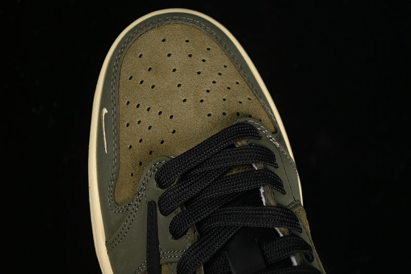 Nike Air Jordan 1 Low MONCLER Travis Scott Fragment Design OG SP Black Green Sneakers