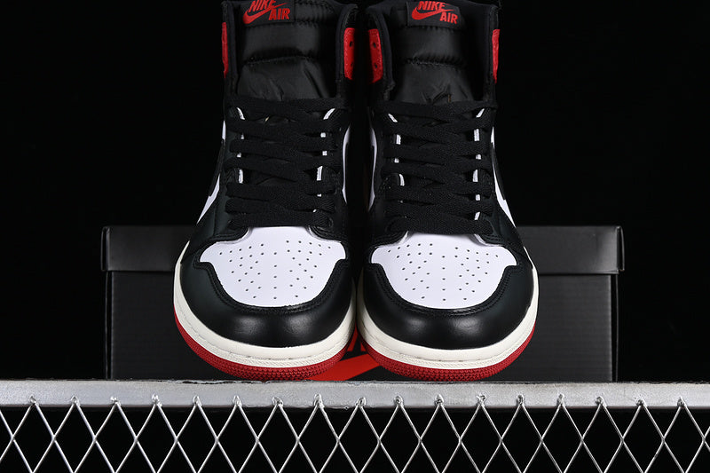 Nike Air Jordan 1 High OG Black Toe Reimagined Black Varsity Red White Sneakers