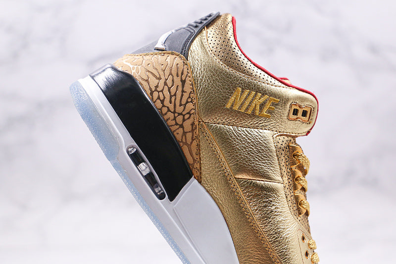 Nike Air Jordan 3 Retro Spike Lee Gold Oscars Sneakers Special Edition