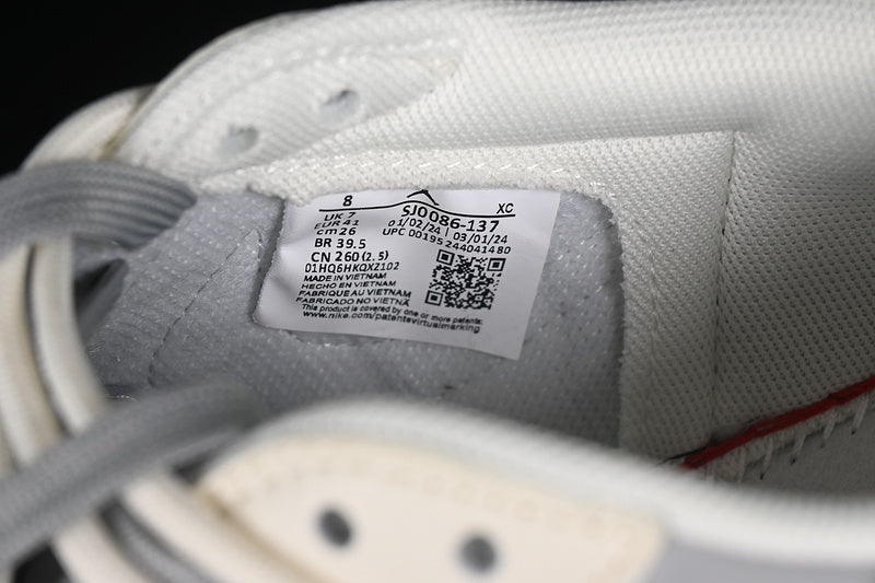 Travis Scott Fragment Design Nike Air Jordan 1 Low Supreme OG SP White Grey Sneakers