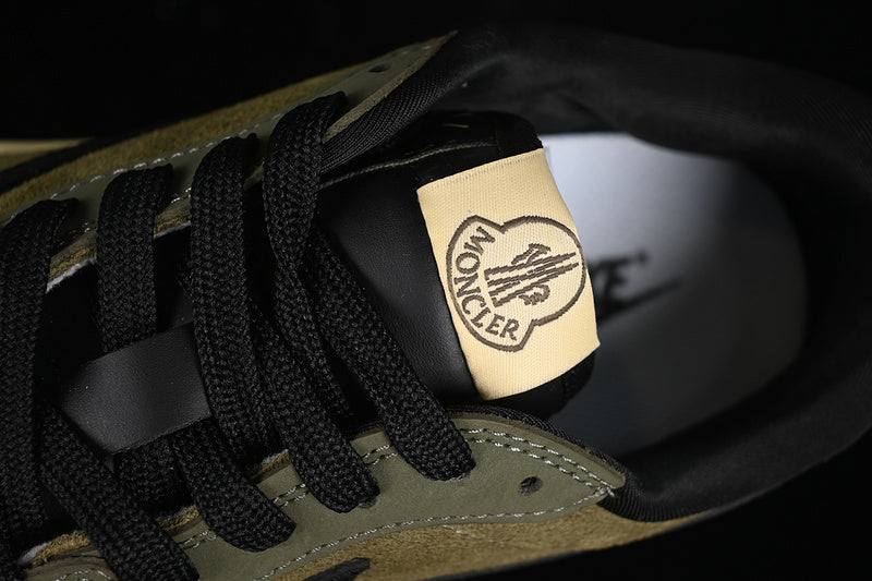 Nike Air Jordan 1 Low MONCLER Travis Scott Fragment Design OG SP Black Green Sneakers
