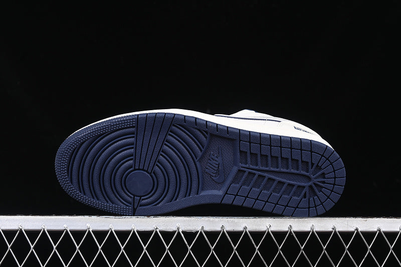 Nike Air Jordan 1 Low Supreme Blue Sole White Sneakers