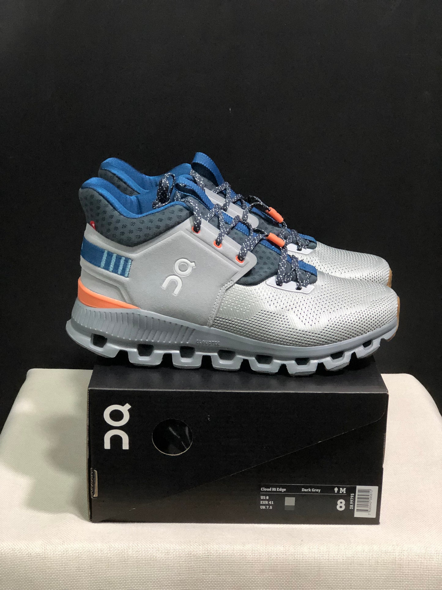 On Running Cloud Hi Edge Outdoor Training Running Shoes Silver Gray