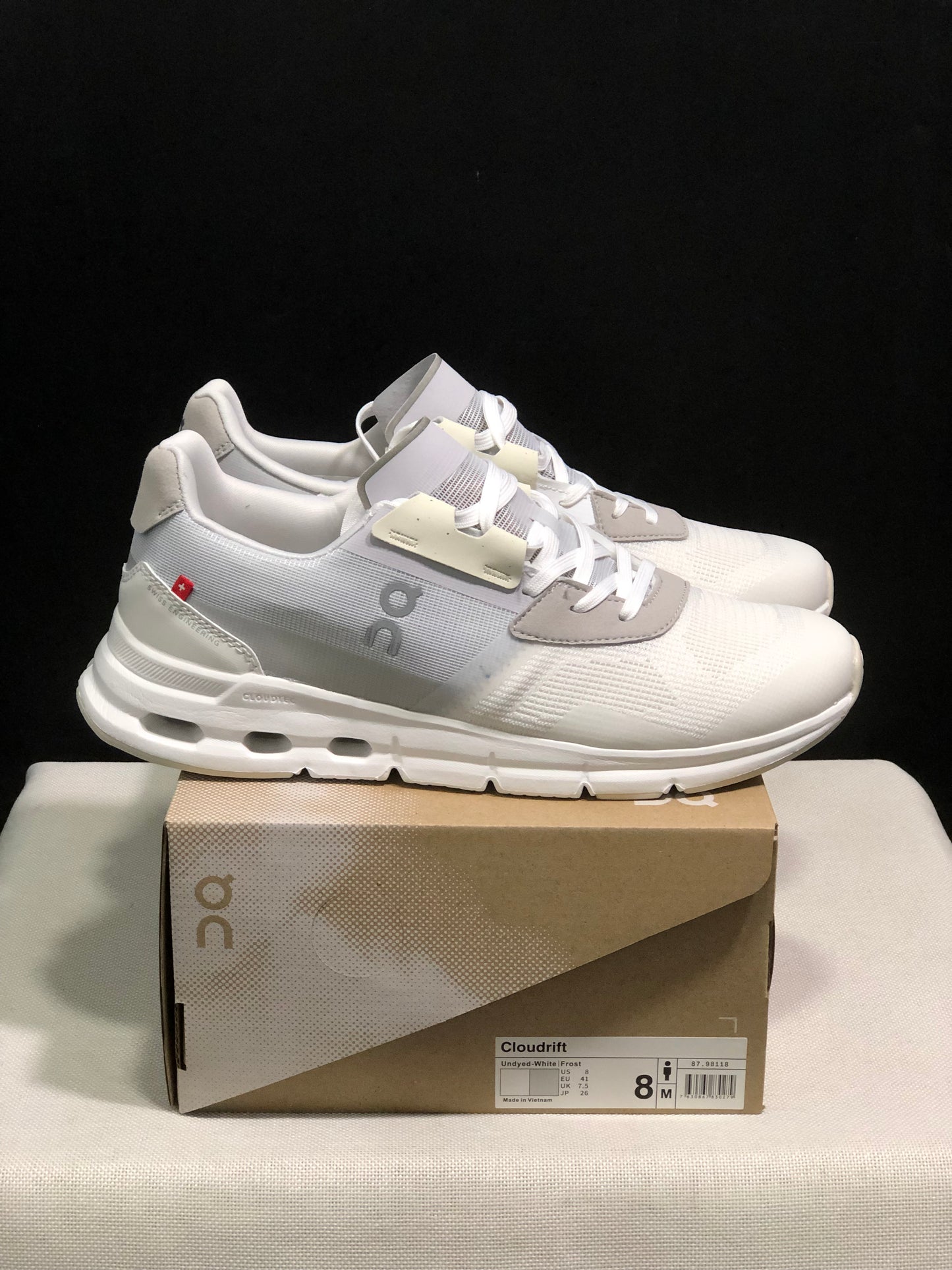 On Running Cloudrift Comfortable And Versatile Sports Casual Shoes Light Grey/Ivory White