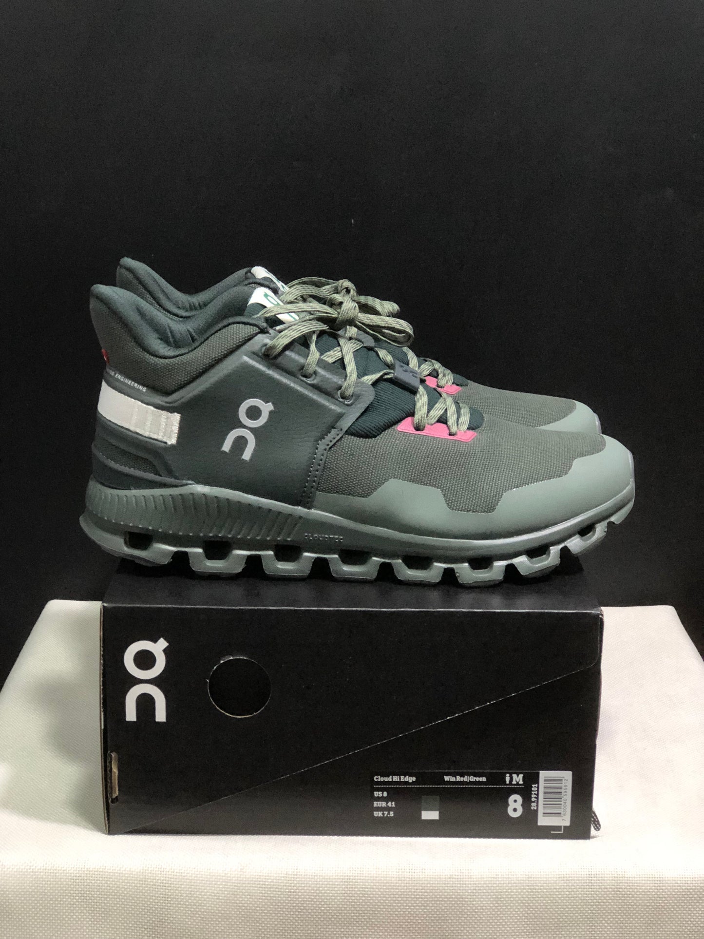 On Running Cloud Hi Edge Outdoor Training Running Shoes Dark Green