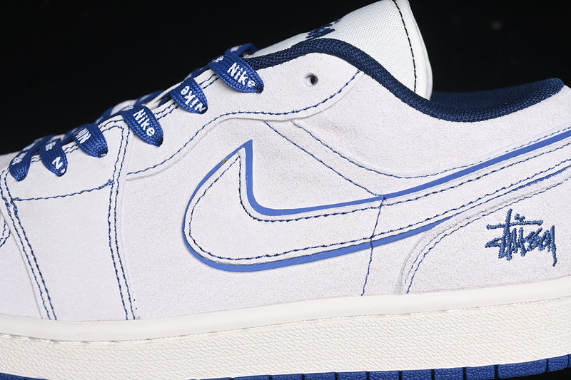 Nike Air Jordan 1 Retro Low Blue White Sneakers