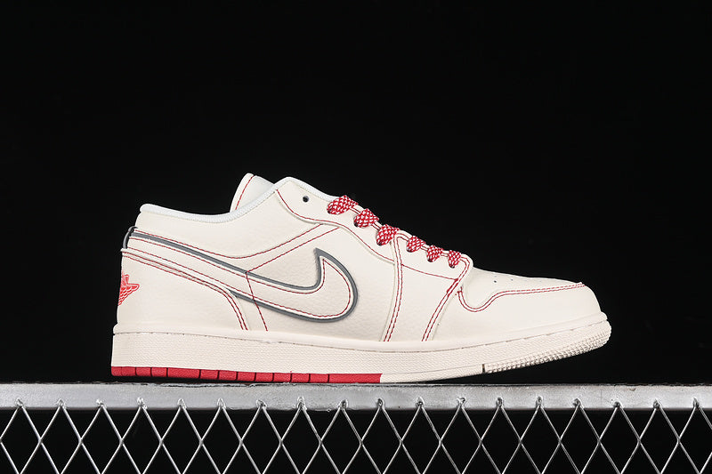 Nike Air Jordan 1 Low Red White Casual Sports Shoes