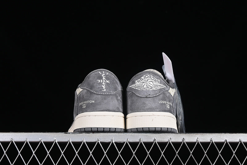 Nike Air Jordan 1 Low LV Travis Scott Fragment Design OG SP White Grey Sneakers