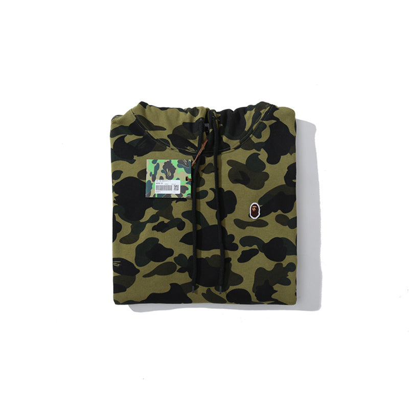 A Bathing Ape BAPE Camouflage Kangaroo Hoodie Green