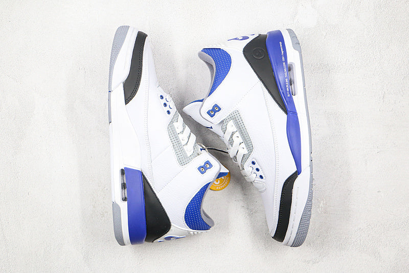 Nike Air Jordan 3 Retro SP Fragment Design Hiroshi Fujiwara Lightning Joint Edition White Blue Sneakers