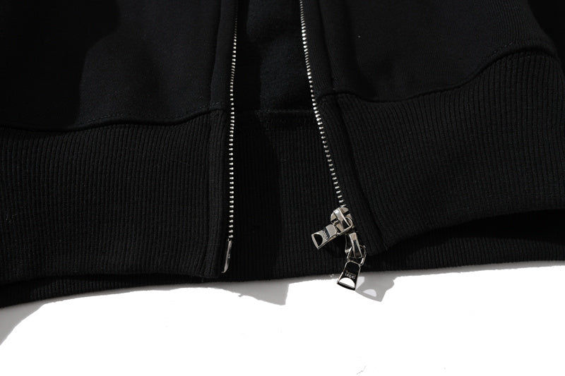 A Bathing Ape BAPE Shark Head Skull Head Joint Edition Camouflage Matching Color Hoodie Black And Green