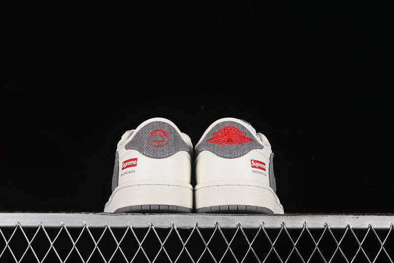 Nike Air Jordan 1 Low Supreme Travis Scott Fragment Design OG SP Grey White Sneakers