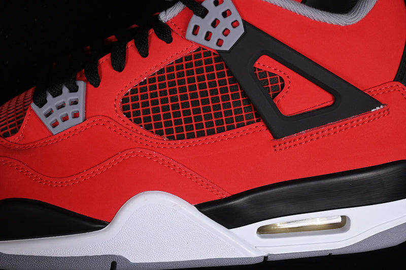 Nike Air Jordan 4 Retro Toro Bravo Fire Red White Black Cement Grey Sneakers