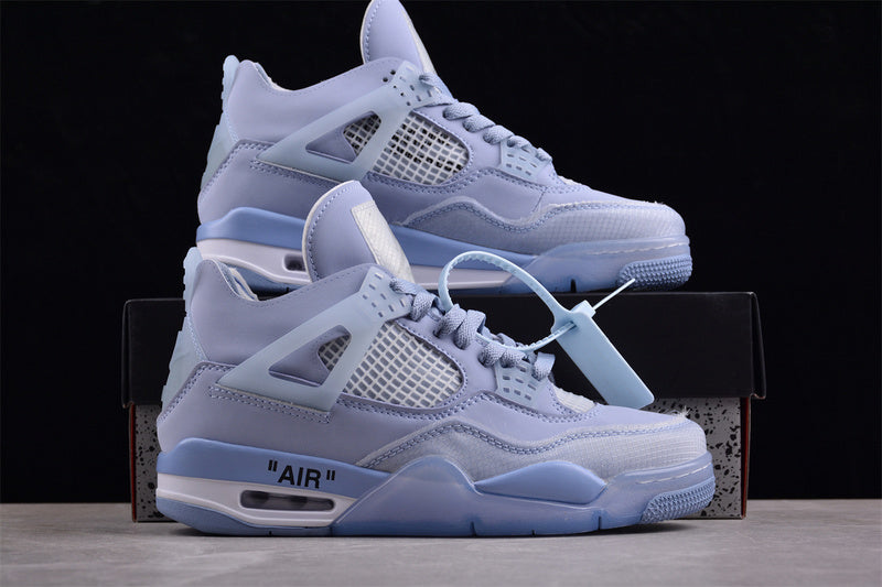 Nike Air Jordan 4 Retro Grey Blue Sneakers