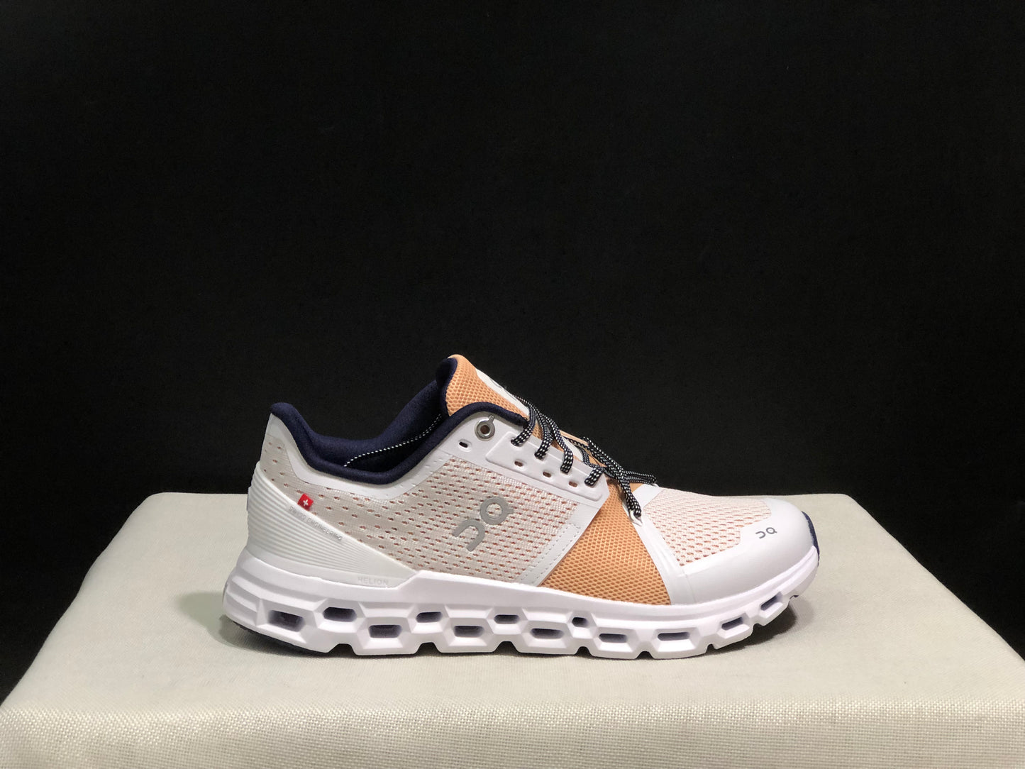 On Running Cloudstratus Shock-Absorbing And Breathable Running Shoes Almond/Orange