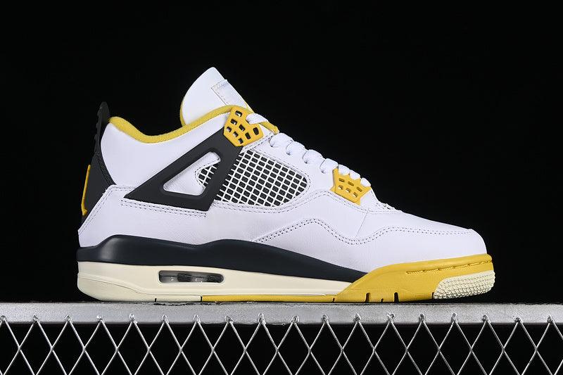 Nike Air Jordan 4 Retro Sulfur Coconut Milk White Sneakers