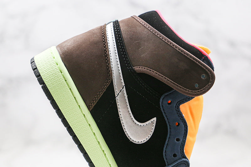Nike Air Jordan 1 Retro High-Top Brown Pink Sneakers