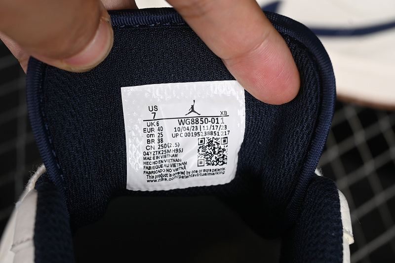 Nike Air Jordan 1 Low Supreme Navy White Sneakers