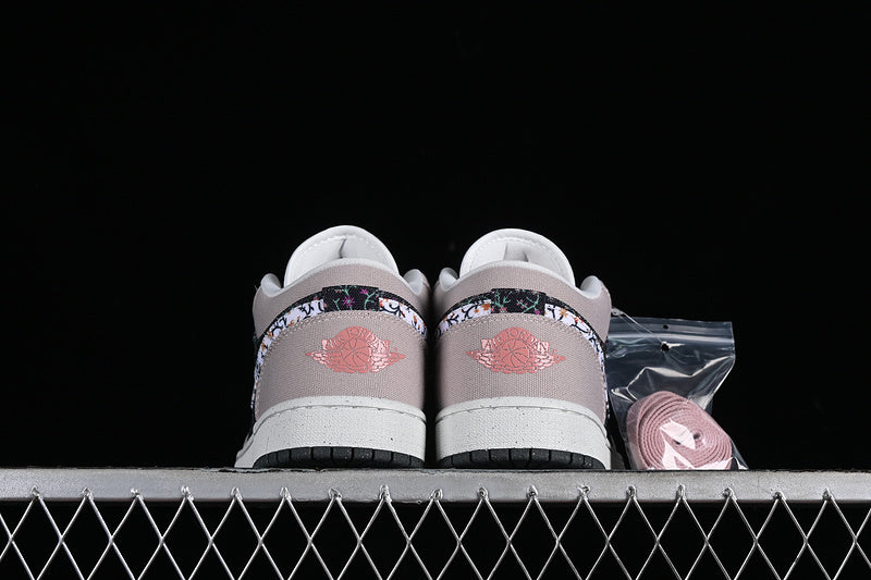 Nike Air Jordan 1 Low SE Floral Platinum Violet Anthracite Red Stardust Sail Sneakers