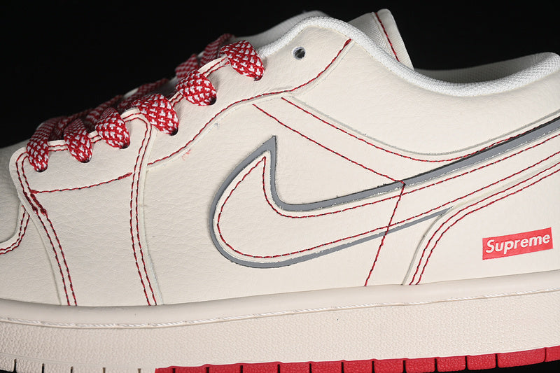 Nike Air Jordan 1 Low Red White Casual Sports Shoes