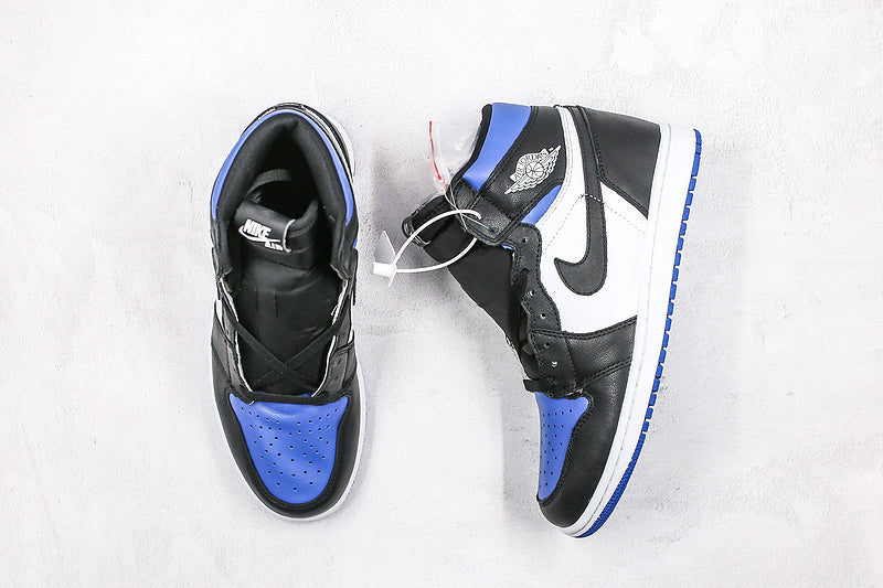 Nike Air Jordan 1 Retro High-Top Royal Toe Gs Black Blue Sneakers