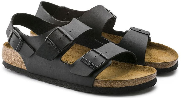 Birkenstock Milano Birko-Flor 0034793 Narrow Fit Black Slide Sandals