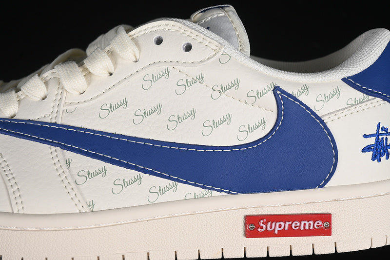 Nike Air Jordan 1 Low Travis Scott Fragment Design OG SP Blue White Sneakers