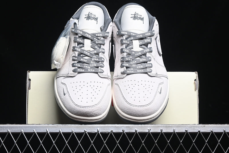 Nike Air Jordan 1 Low Grey White Fashion Sneakers