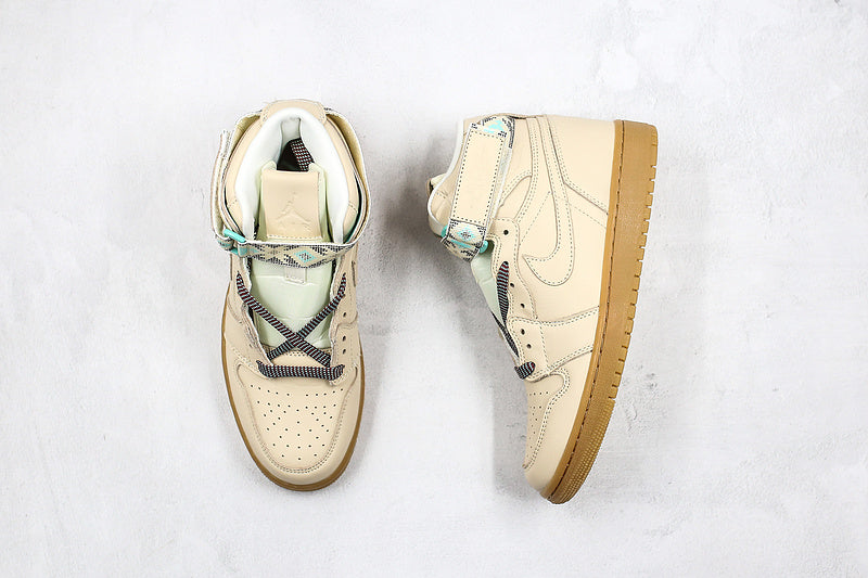 Nike Air Jordan 1 Retro High Strap N7 Light Cream Sneakers