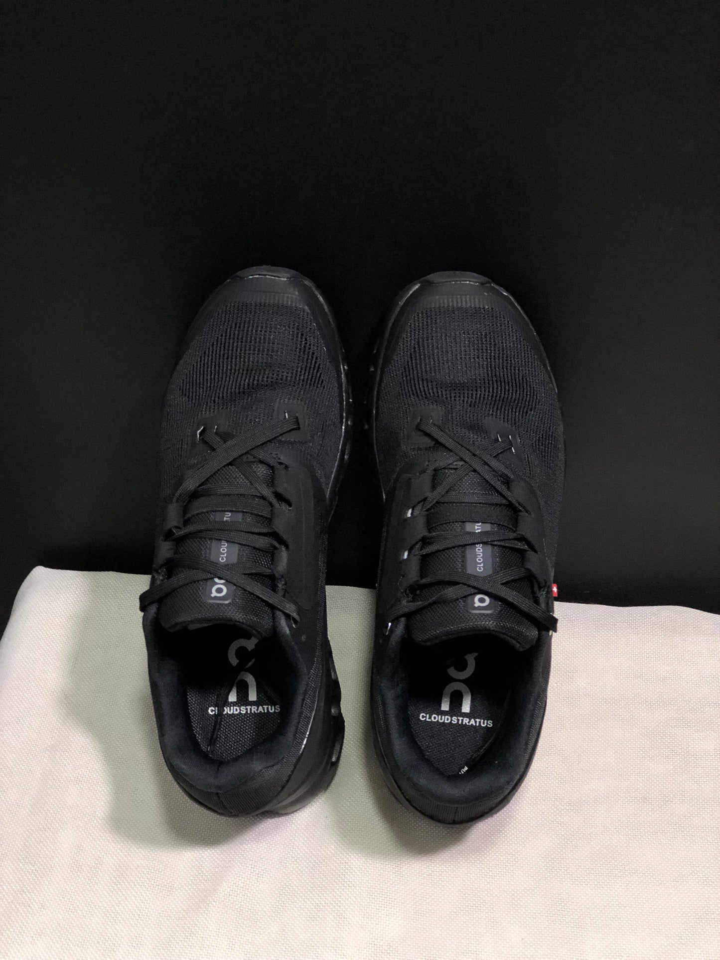 On Running Cloudstratus Breathable Support Running Shoes All Black