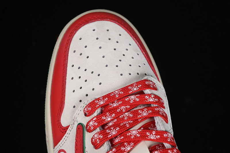 Travis Scott Fragment Design Nike Air Jordan 1 Low OG SP Green Sole Red White Sneakers