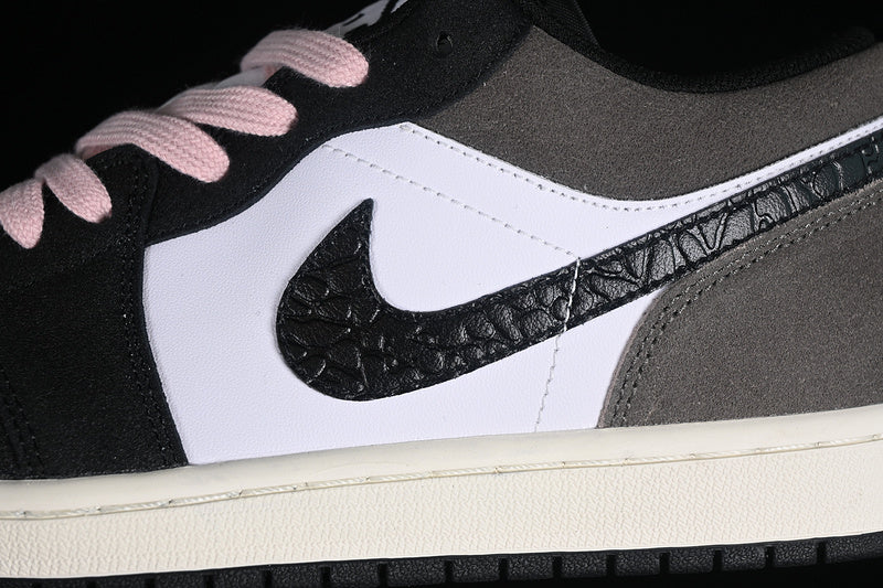 Nike Air Jordan 1 Low Black White Grey Pink Sneakers